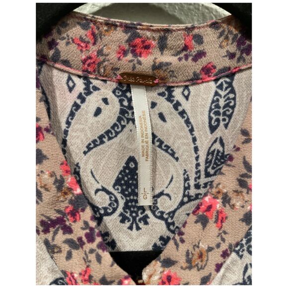 FREE PEOPLE Wildflower Bohemian Fields Long Sleeve Multicolor Tunic - Picture 5 of 8